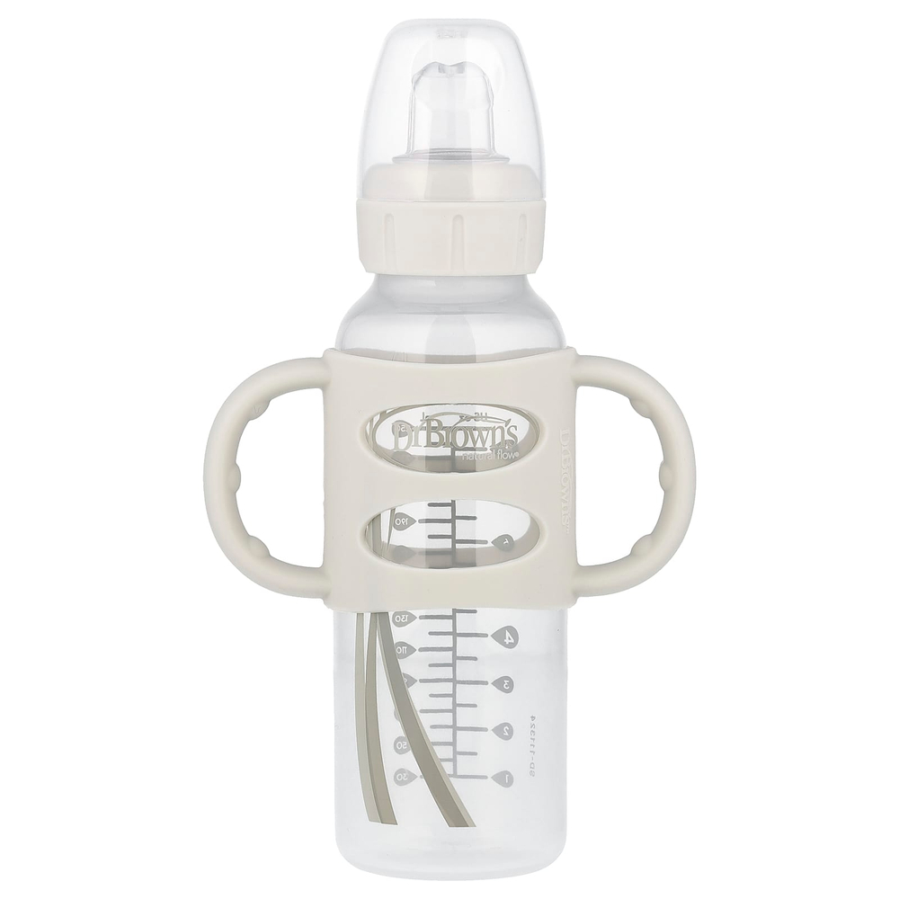 Dr. Brown's, Бутылочка с носиком Sippy, для детей старше 6 месяцев, серая, 250 мл (8 унций)