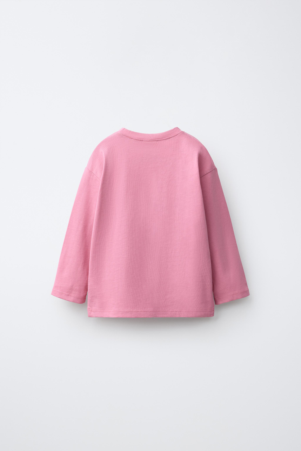 ZARA НАБОР ИЗ 3 ОДНОТОННЫХ ФУТБОЛОК, РОЗОВЫЙ