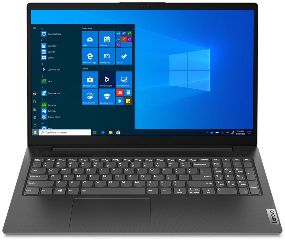 Ноутбук Lenovo V15 Gen 2 ALC (82KD002HRU) 15.6;(1920x1080)IPS/ Ryzen 7-5700U(1.8ГГц)/ 8Гб/ 256Gb SSD/ Radeon Graphics/ Без ОС/ Черный