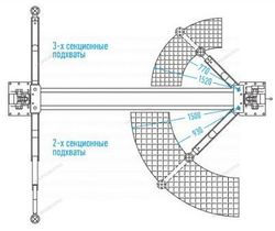 NORDBERG (N4124AM-4,5G) Подъемник 2-стоечный 4,5 т, 380 В, серый