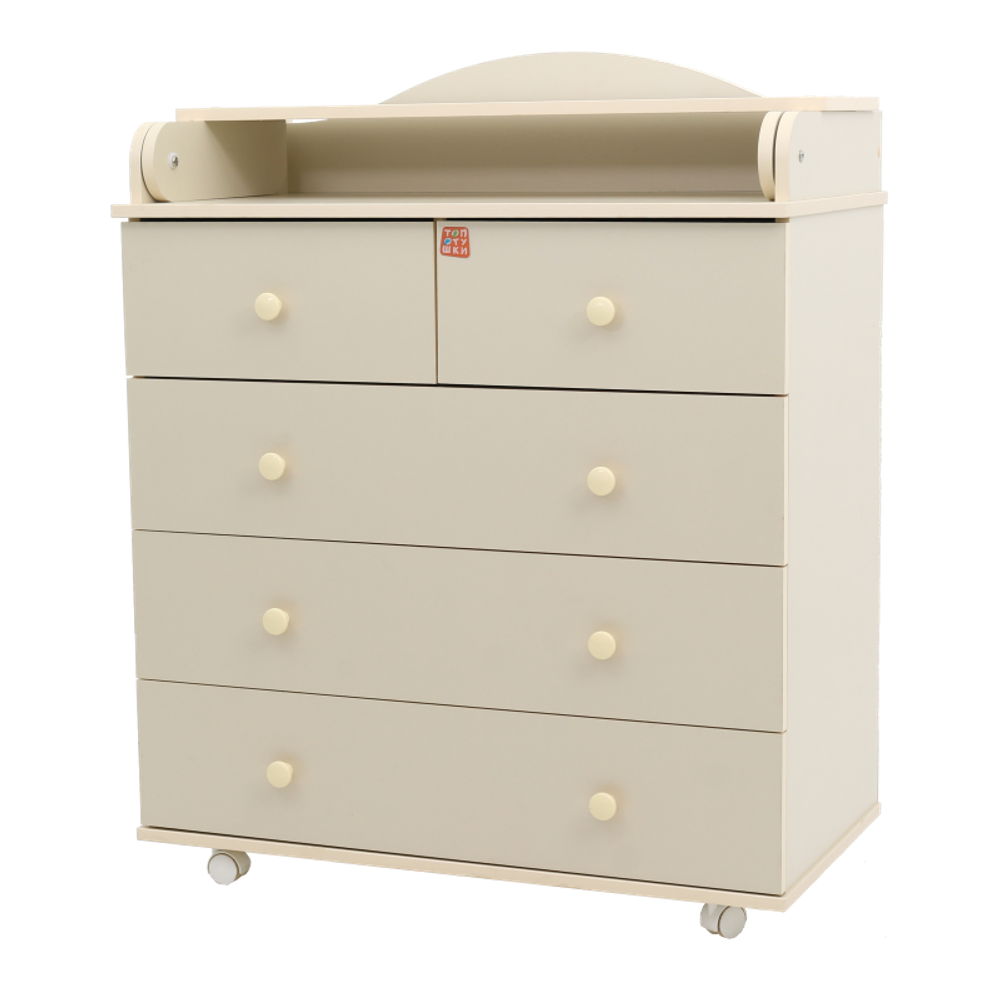 Комод "Фортуна" 5 ящ. (арт.62) ЛДСП 800/5 (слоновая кость)