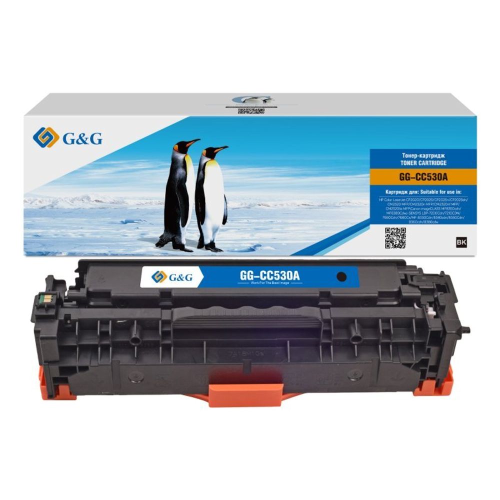Картридж G&amp;G, аналог HP CC530A (304A), Canon 718 черный (3.5k)