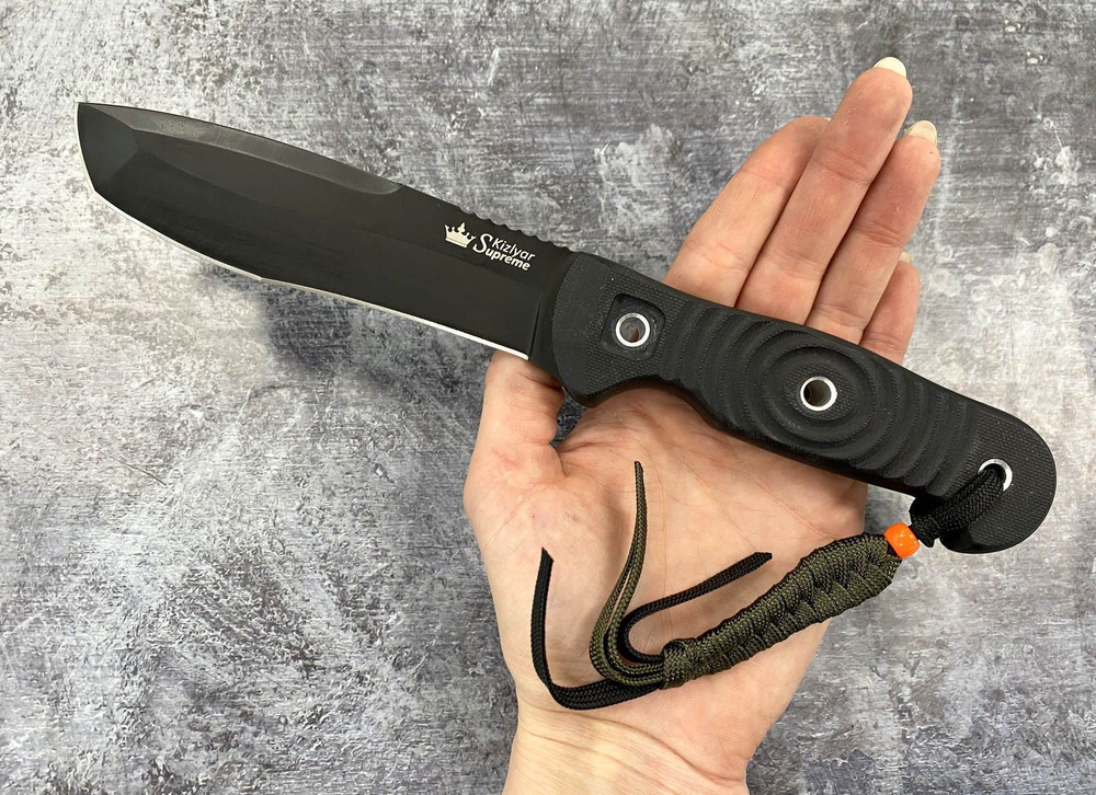 Туристический  нож Vendetta D2 Black Titanium, Kizlyar Supreme