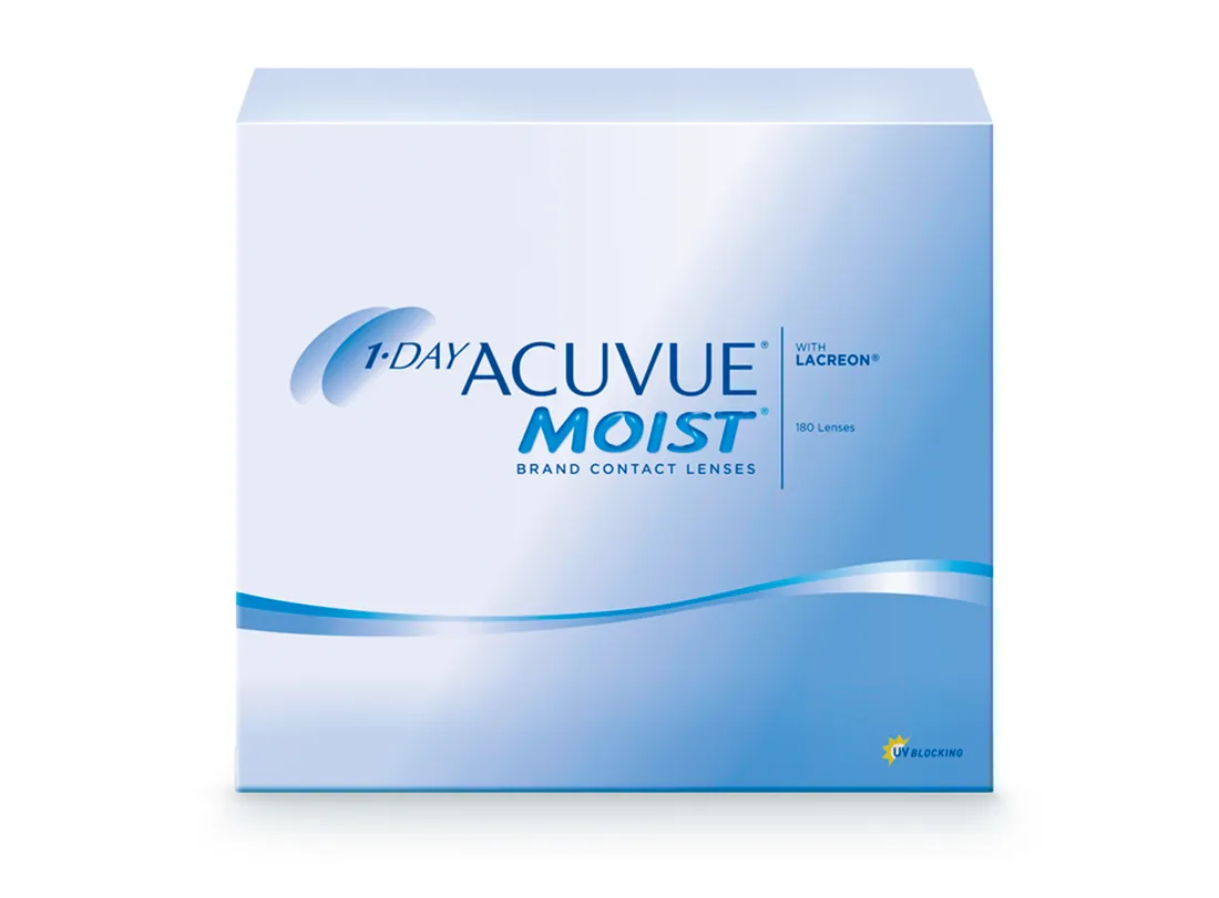 Однодневные контактные линзы ACUVUE MOIST 1-Day 180