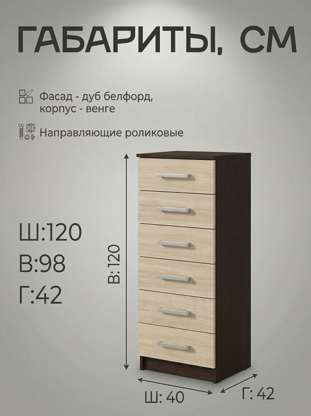 Спальный гарнитур Успех венге/дуб белфорд современный стильный кровать 90×200 Альбина
