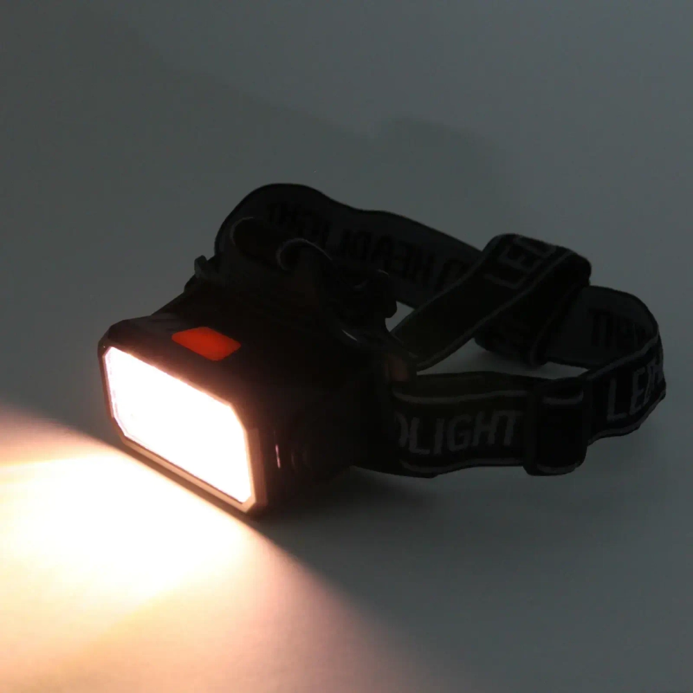 Фонарь налобный 6 режимов, 15LED, аккумуляторная батарея 800mAh USB 5115