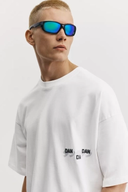 PULL&BEAR Футболка с короткими рукавами "Dan Da Dan", белый