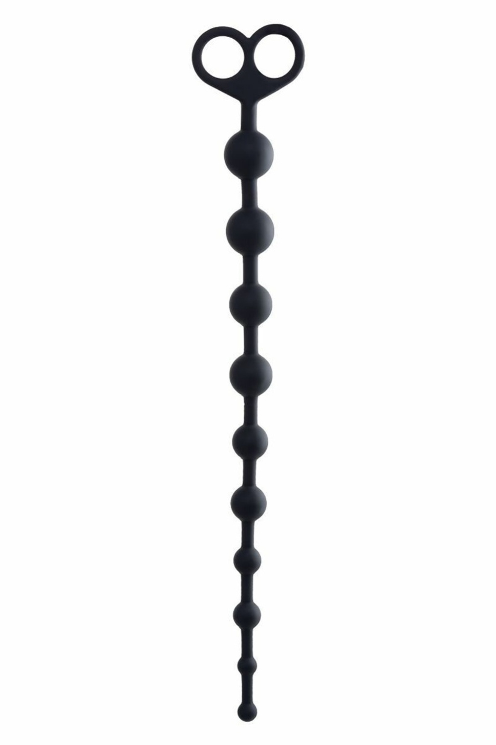 Черные анальные бусы Cephei - 33,5 см. (Цвет: черный)