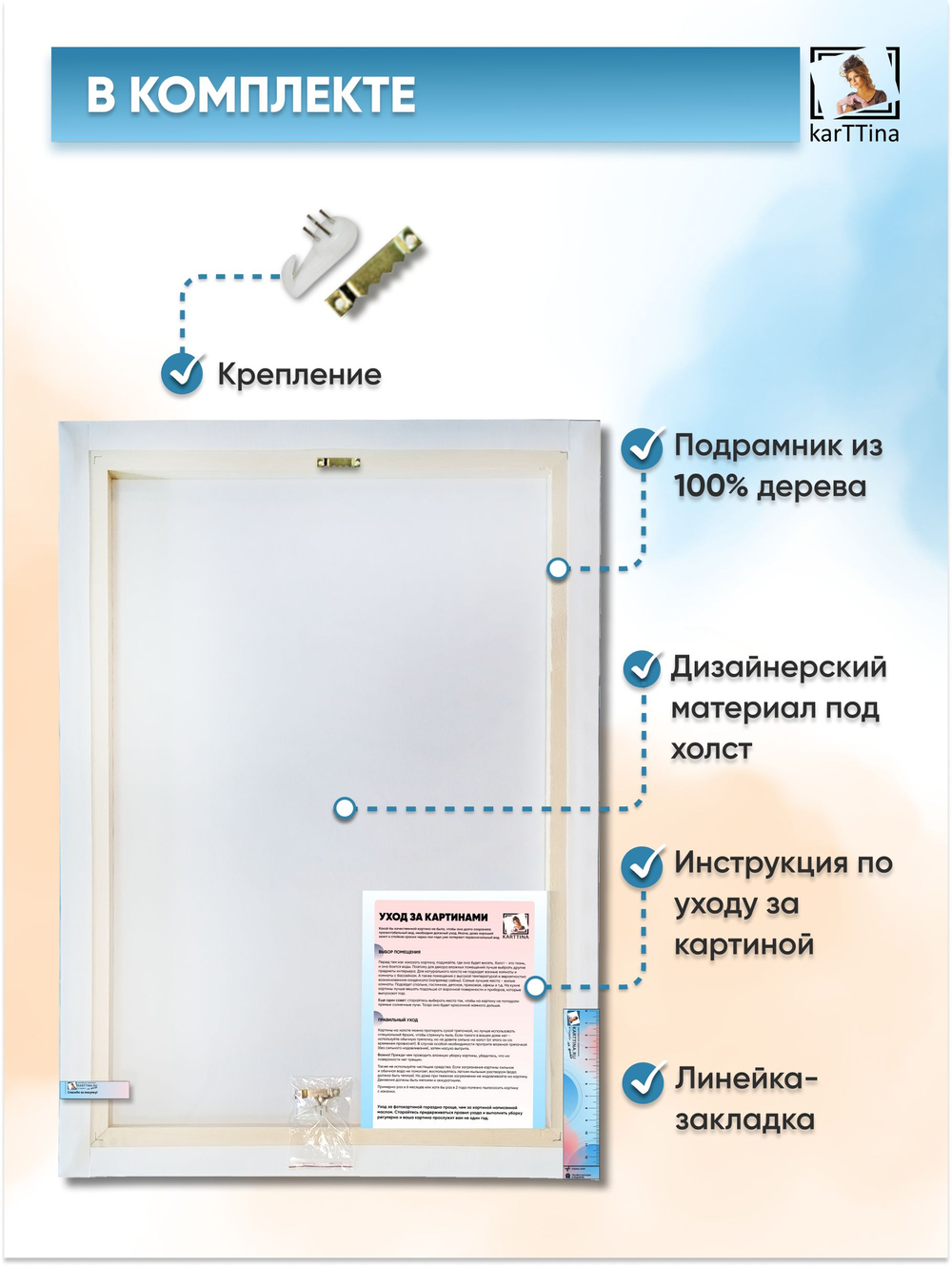 Картина на стену "Все в голове" 50х70см 1шт.