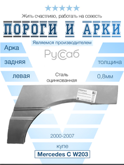 Арка левая Mercedes C-Klasse W203 2000-2008 купе