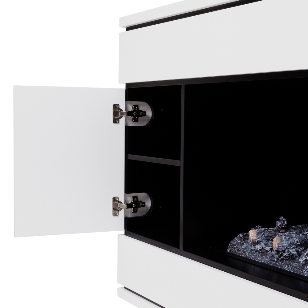 Каминокомплект Real Flame Vega CST1000 WT с очагом 3D Cassette 1000 Black Panel
