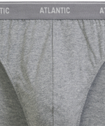 Мужские трусы слипы спорт Atlantic, набор 2 шт., хлопок, серый меланж + тёмно-голубые, 2RMP-001