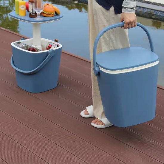 Стол пластиковый мини-бар Pop Up Cool Bar синий/белый