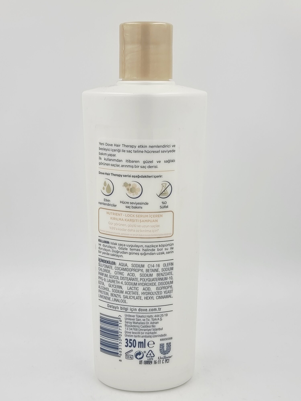 Шампунь против ломкости Dove Hair Therapy Breakage Remedy  без сульфатов с протеином, 350 мл (Турция)
