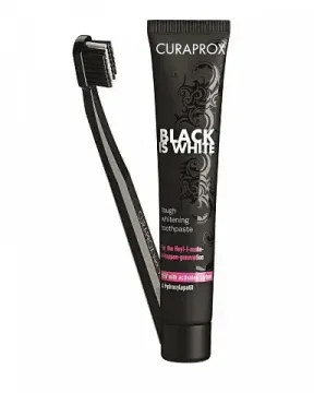 Набор Сuraprox Black is White (Зубная щётка + паста 90 мл)