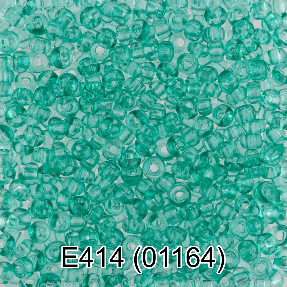 Бисер Gamma 10/0 (2.3 мм), 50 г, E414 бирюзовый, 01164, круглый 5