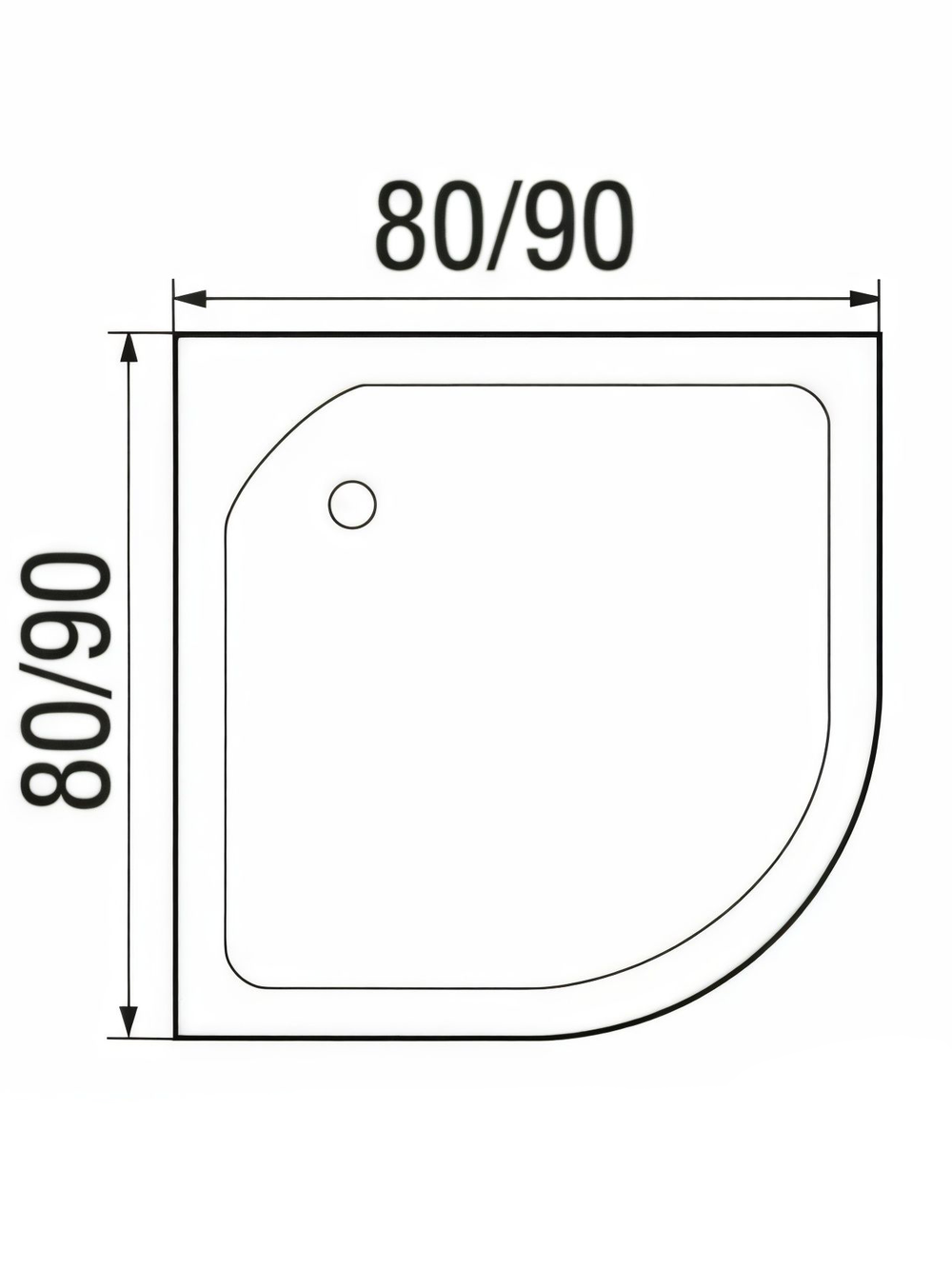 Душевая кабина RIVER NARA LIGHT Б/К 80/15 МТ 80x80x210 10000001669 Универсальная Четверть круга