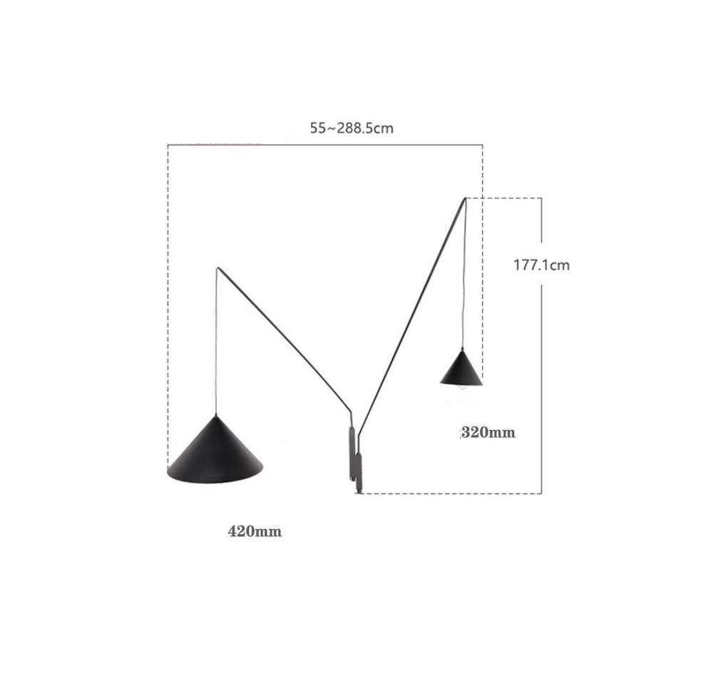 Настенный дизайнерский светильник  North 5635 11 /15 от Vibia (2 плафона)
