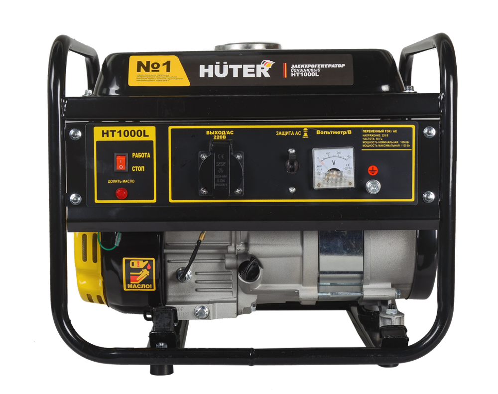 Портативный бензогенератор HUTER HT1000L - [1 кВт / 220V]