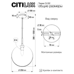 Citilux Томми CL102630 Светильник подвесной Дымчатый