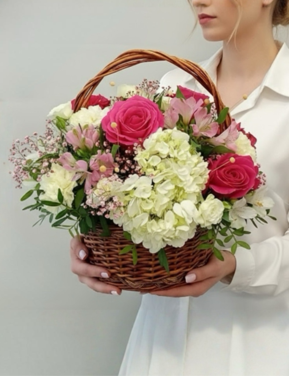 Корзина с цветами Весенняя капель