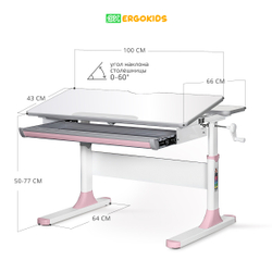 Стол письменный для школьника Ergokids Edmonton BD-610