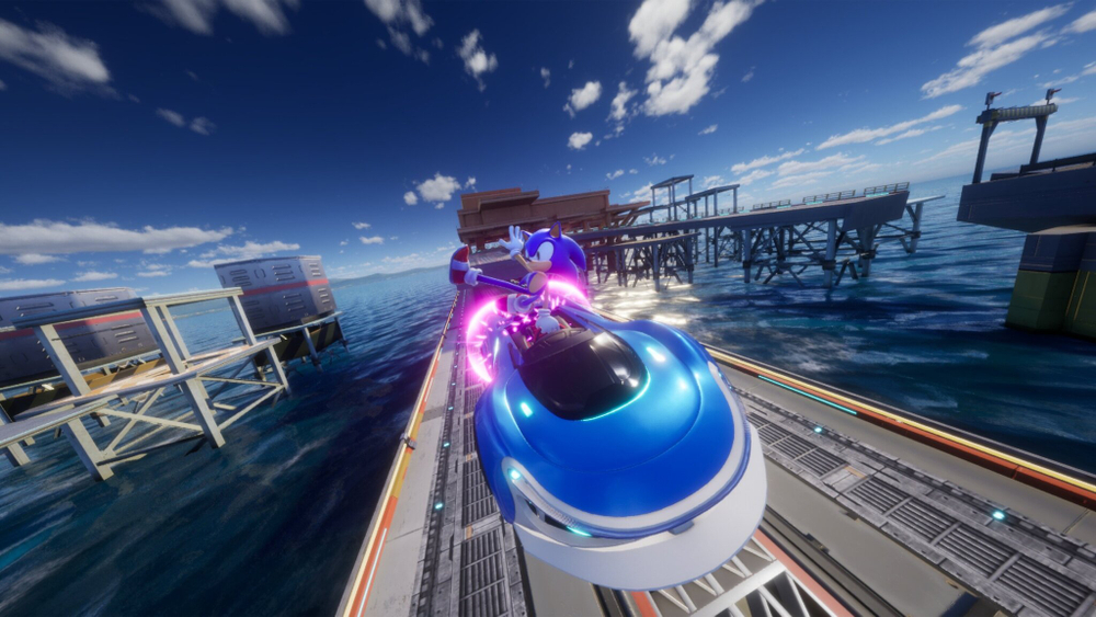 Sonic Racing CrossWorlds + Pre Order Bonus (диск для PS4, интерфейс и субтитры на русском языке)