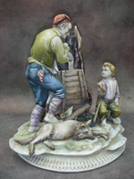 Статуэтка. Фарфор. Точильщик ножей. Capodimonte. Италия