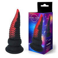 Черно-красный фантазийный анальный стимулятор-щупальце 12,5см Bior Toys Magic Hero MH-13054
