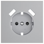 Накладка для розетки с заземлением и со шторками и 2хUSB type A Voltum S70 VLS000916