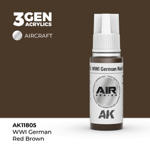 Акриловая краска AK Interactive WWI German Red Brown 3GEN AIR, 18мл