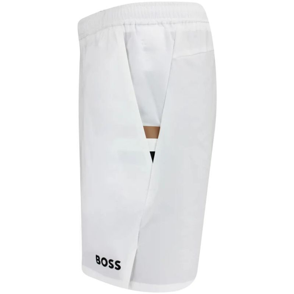 Теннисные шорты BOSS x Matteo Berrettini Stretch-Poplin Shorts with Contrast Logo