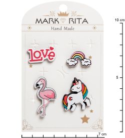 MR- 87 Н-р брошей с цанговым зажимом бабочка «Мечты» Mark Rita