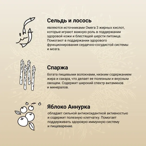 Сухой корм CRAFTIA NATURA для взрослых собак средних и крупных пород из лосося и сельди