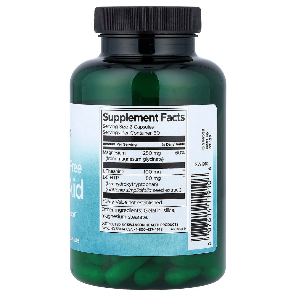 Swanson Vitamins, добавка для поддержки сна, без мелатонина, 120 капсул