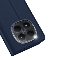 Чехол книжка из PU кожи синего цвета для Xiaomi Redmi Note 15 Pro 5G, серия Skin Pro Series от Dux Ducis