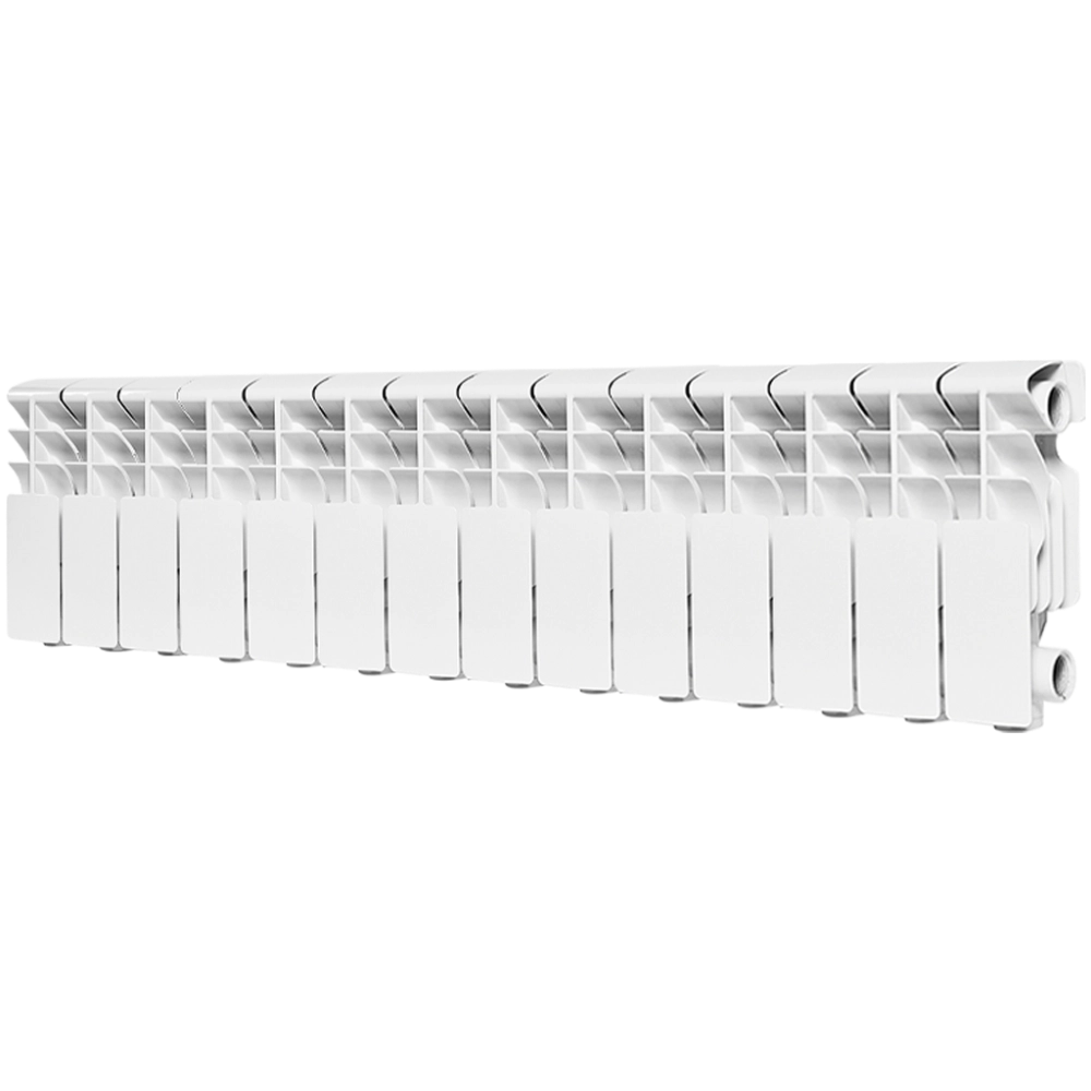 Радиатор алюминиевый ROMMER Plus 200 - 14 секций (подключение боковое, цвет белый)