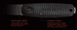 Нож HOT Knife North S Black (9Cr18MoV, Black Rubber, Kydex)