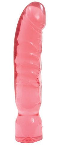 Большой розовый фаллоимитатор Crystal Jellies Big Boy, 30.5 см