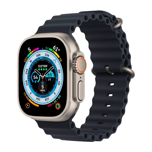 Умные часы Apple Watch Ultra GPS + Cellular, 49mm, Titanium Midnight Ocean Band (Темная ночь)