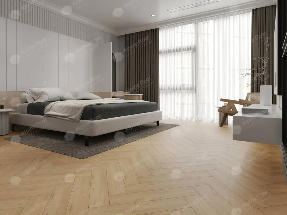 Каменно-полимерная плитка Alpine Floor Паркет лайт (Parquet Light) Дуб Лесат ЭКО 13-26