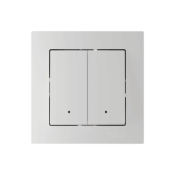 ATLASDESIGN SMART 2-кл. ВЫКЛЮЧАТЕЛЬ с подсв., Zigbee, сх.5, L+N, 10А, мех., БЕЛЫЙ