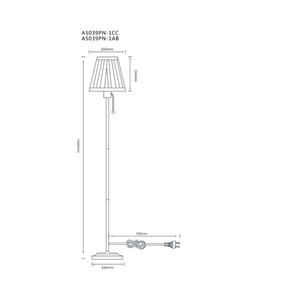 Торшер Arte Lamp MARRIOT A5039PN-1CC, 1хE27