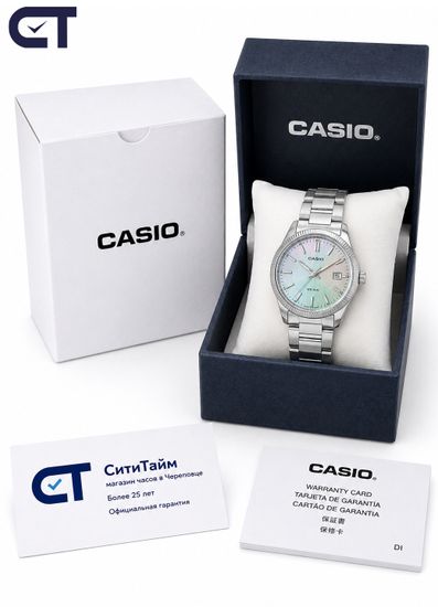 Casio MTP-1215A-2A Standard часы наручные мужские — классическая модель с синим циферблатом и стальным браслетом