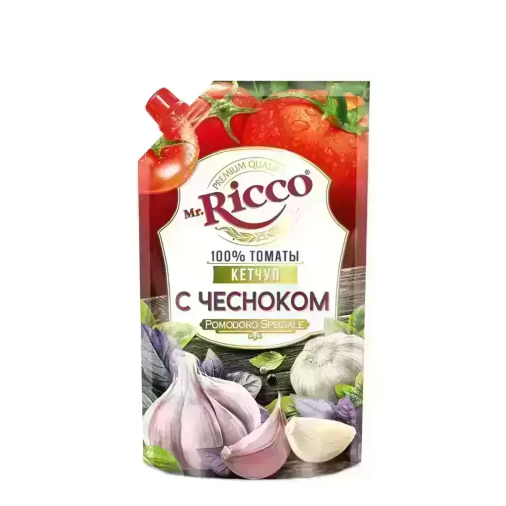 Кетчуп  Мистер Рикко с чесноком д/пак 300г