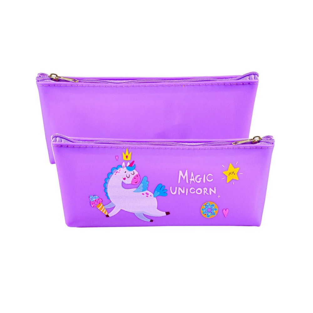 Пенал - косметичка Alingar, ПВХ, молния, 190х80х35 мм, "Magic unicorn", фиолетовый (единорожка) Пенал - косметичка Alingar, ПВХ, молния, 190х80х35 мм, "Magic unicorn", фиолетовый (единорожка)