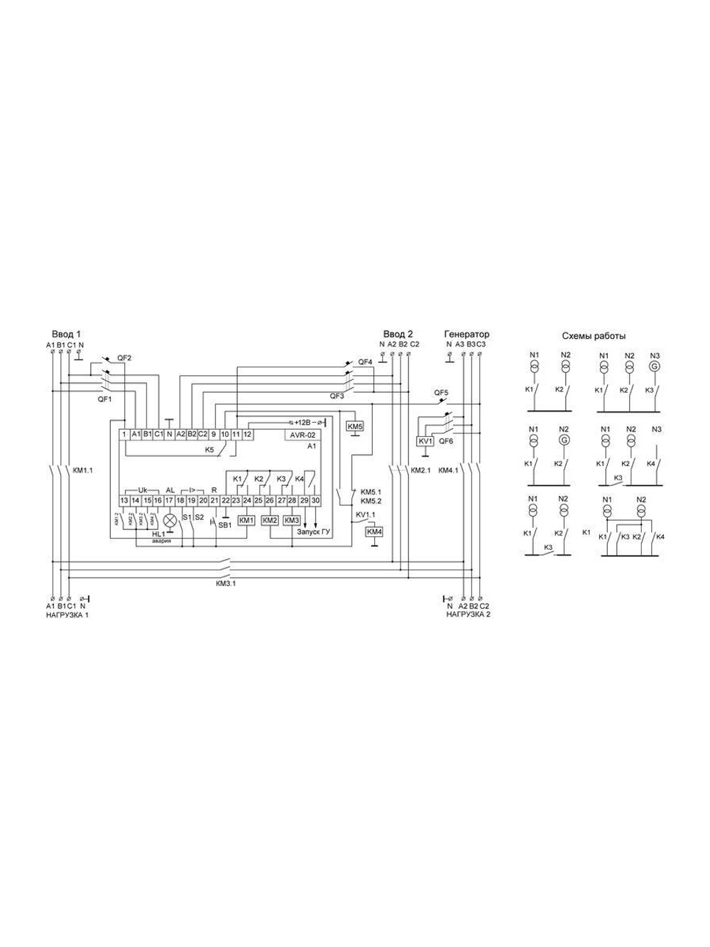 Устройство управления резервным питанием AVR-02 (3х400В+N; 5 перекл. х8А; IP20) F&F EA04.006.004