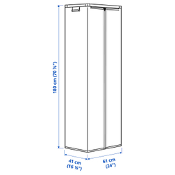 IKEA JOSTEIN  (ИКЕА ЙОСТЕИН)  -  Чехол - прозрачный/для дома и улицы 61x41x180 см