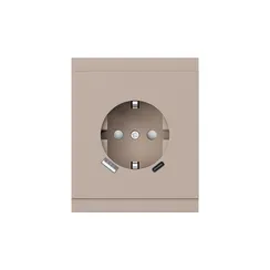 Розетка с заземлением и защитными шторками + USB A+C KRANZ Sete Кашемир KR-79-0704-2