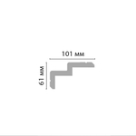 Плинтус потолочный ударопрочный гладкий Decomaster D390 61х101х2000мм